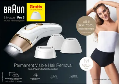 Produktbild von Braun Silk-Expert Pro 5 IPL PL5356, Gold, Weiß, Lichtimpulstechnologie (IPL), AC, Box, 98 mm, 276 mm