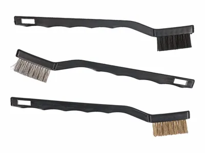 Image de Jeu de brosses 180mm acier, laiton, plastique - 3 pièces