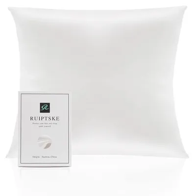Produktbild von Seidenkissenbezug 100% Seide 60 x 60 cm Weiß