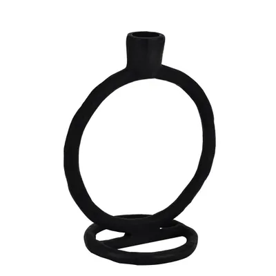 Immagine prodotto di Portacandele NUMAZU alluminio nero L:15,5 cm L:10 cm H:19 cm fatto a mano