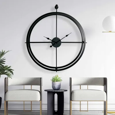 Obrázok produktu pre Opviq, elegantné kovové nástenné hodiny, 75 x 85 cm, 100% kov