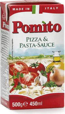 Verpackungsbild Hengstenberg Pomito Pizza und Pasta Sauce Tomatensauce 500 g