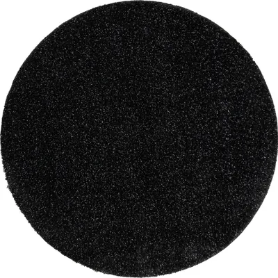 Produktbild von Badteppich SYNERGY Kreis, Glamour, rutschfest, weich – Polyester schwarz Schwarz rotondo 67 cm