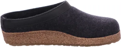 Produktbild von Haflinger Grizzly Torben Damen, Herren Wollfilz Hausschuhe Clogs graphit, Kork-Latex-Fußbett