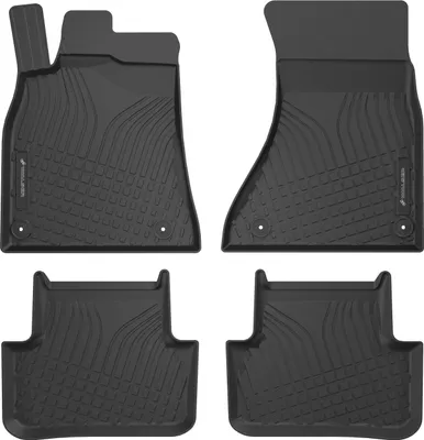 Produktbild von WALSER Premium Fussmatten Auto für Audi A4 B8/A4 Allroad B8/A4 B8 Avant 2007-2016, 100% passgenaue Gummimatten Auto -  EU, robuste Fußmatten Auto, Auto Fußmatten