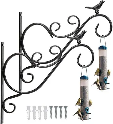Produktbild von Blumenhalter - 2 Stück - Wandhalter - Für Blumenvasen, Vogelfutter & Windgongs