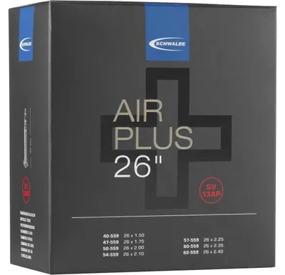 Zdjęcie produktu dla Dętka rowerowa Schwalbe Air Plus 13, 26" x 1,50 - 2,50", SV 40 mm