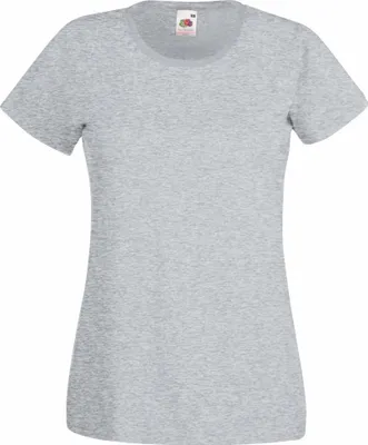 Produktbild von Fruit Of The Loom Lady-Fit Damen T-Shirt (5 Stück/Packung) BC4810 (XS) (Grau meliert)