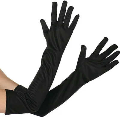 Produktbild von Extralange Schwarze Handschuhe