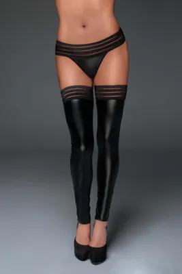 Produktbild von Noir Handmade - Powerwetlook Stockings mit elastis