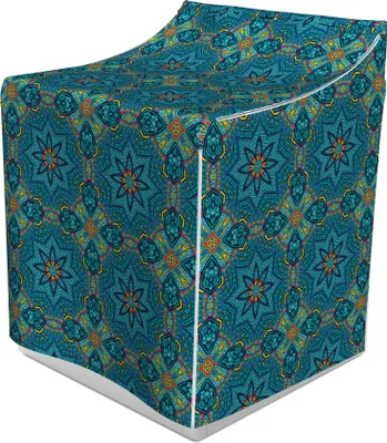 Produktbild von ABAKUHAUS Stammes Waschmaschienen und Trockner Bezug, Bunt Blooming Flora, Dekorativer Bezug aus Stoff, 70x75x100 cm, Mehrfarbig