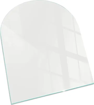 Produktbild von Farbe Elfenbein – Glasbodenplatte für – Kaminofen – Kaminplatte Glas – Schutzglas – Funkenschutzplatte –Glasbodenplatte Feuerfeste – Hitzeschutzplatte – Bodenschutz aus Glas – 80x70 cm