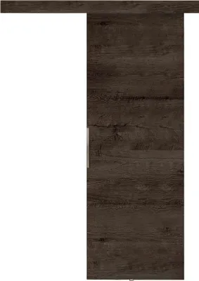 Produktbild von KIER FURNITURE Schiebetür Komplettset MALIBU  60, Schiebetür, Sliding Door, Innentüren Komplettset,Universal Tür, Türblatt Innen Esche Dunkel 66x205x1,6 cm