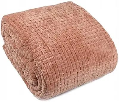 Produktbild von Tagesdecke Würfel 220x200 Sofadecke Bettdecke Mikrofaser Steppdecke Bett Wohndecke Weich (Lachsfarben)