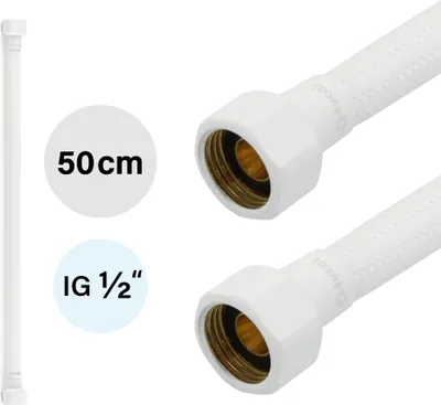 Produktbild von Flexschlauch DN8 IG/IG 1/2" -500mm Weiss Matt