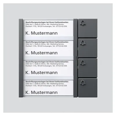 Image de Module de touches de bus Siedle&Söhne dgr/gli BTM 650-04 DG