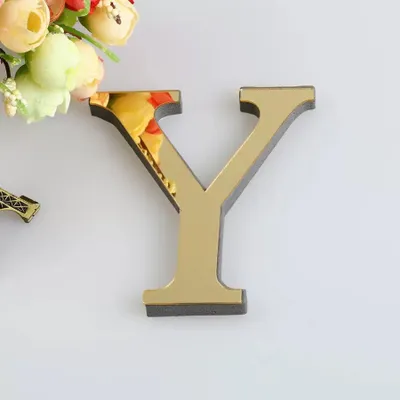 Obrázek produktu pro Wandaufkleber 3D Buchstabe goldfarben spiegelnd 150 mm, Buchstabe Y