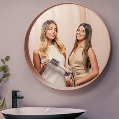 Obrázok produktu pre Cecotec CeramicCare Allin1, Teplovzdušná kefa, Para, Otočné, Biela, 1500 W, AC