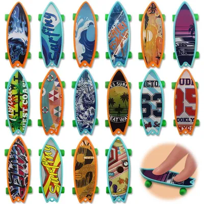 Imagen del producto de Juego de mini-patinetas para los dedos, set de 16 piezas, juguete para niños y adolescentes