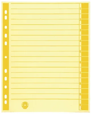 Image de 9541102100 Trennblätter - A4 Überbreite, gelb, farbiger Rahmendruck, 100 Stück