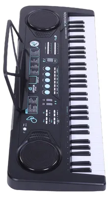 Zdjęcie produktu dla Elektroniczny keyboard z 61 klawiszami, 100 brzmieniami, 100 rytmami, 50 utworami demonstracyjnymi, 2 głośnikami stereo, wyświetlaczem LED, wejściem na mikrofon i gniazdem słuchawkowym – keyboardy elektroniczne dla dzieci