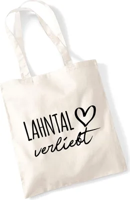 Produktbild von Huuraa Jutebeutel Lahntal verliebt 10 Liter Natural Baumwolle Tasche Geschenkidee