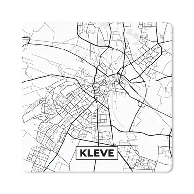 Produktbild von MuchoWow® Mauspad Mousepad Stadtplan - Karte - Kleve - Karte 20x20 cm - Mousepads - Maus Mat - Pad - Mausunterlage - Desk Mat - Bureauartikeln