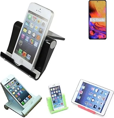 Produktbild von K-S-Trade Handy-Ständer kompatibel mit ZTE Axon 30 Pro faltbarer Tischständer Smartphone Tablet Halterung Reise