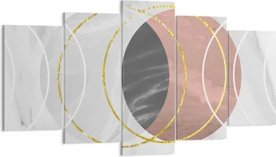 Produktbild von Bild auf Leinwand - Leinwandbild - 5 Teile - Abstraktion Formen Stück - 160x85cm - Wand Bild - Wanddeko - Wandbilder - Leinwanddruck - Bilder - Wanddekoration - Leinwand bilder - EA160x85-4935