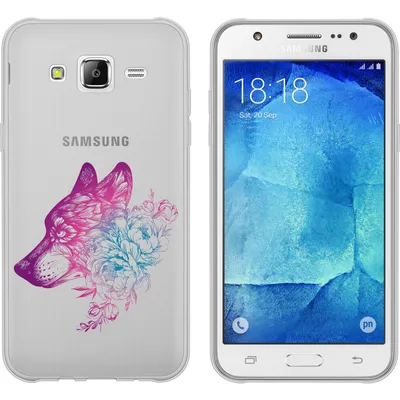 Produktbild von PhoneNatic Case kompatibel mit Samsung Galaxy J5 (2016) J510 Silikon-Hülle Floral Wolf M3-6