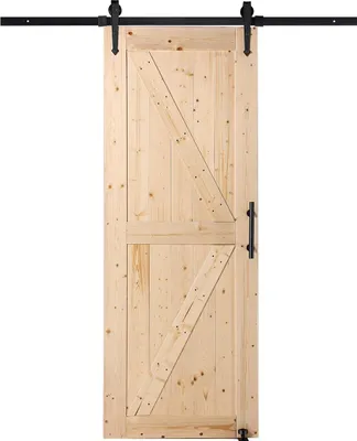 Produktbild von Barn Door and Hardware Kit 30" x 84" Wood Sliding Barn Door Kit Smoothly