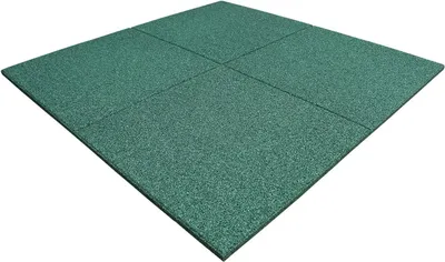 Produktbild von Fallschutzmatten 1m² in Grün, 50x502,5cm, Gummimatten für Spielplatz