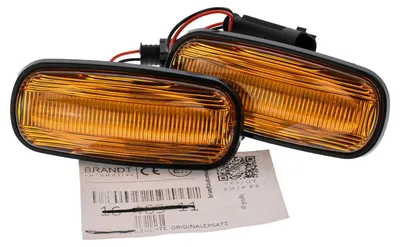 Produktbild von BRANDT Seitenblinker Set LED Kotflügel Blinker + Kabel Gelb passend für Land Rover Defender I Td5 Puma L316 Discovery II L318 Freelander I L314 MG ZS ZT ZT-T Rover 45 75 Blinkleuchten