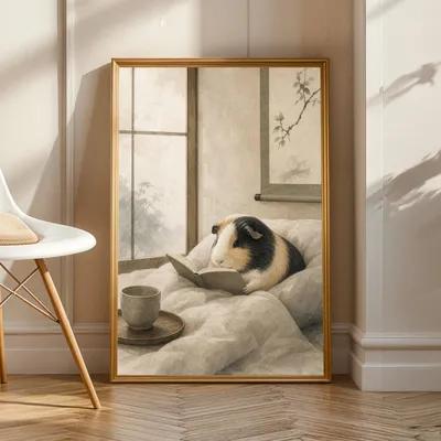 Satin-Meerschweinchen, Meerschweinchenposter, Produktansicht 1