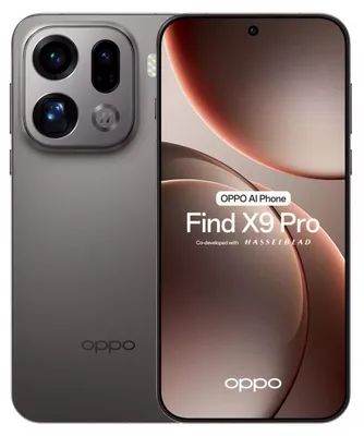 Image de OPPO Find X9 Pro, 17,2 cm (6,78"), 16 Go, 512 Go, 50 MP, Android 16.0, Gris foncé, Titane