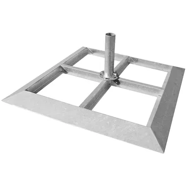 Produktbild von Platten Sonnenschirm Ständer 109x109 cm Schaft verzinktes Standrohr ø 60 mm, Länge 305 mm