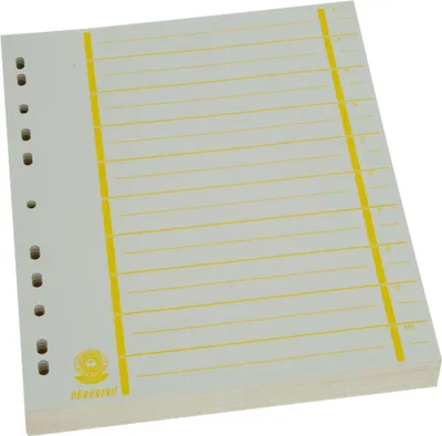 Produktbild von Büroring Trennblätter A4 gelb chamois, farbiger Orgadruck