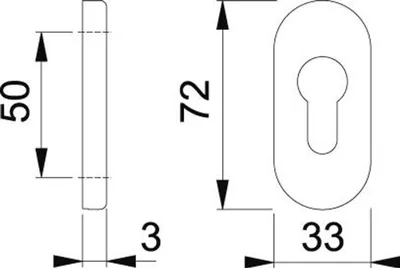 Produktbild von Hoppe Kleberosette oval 29067 3 mm