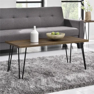 Produktbild von Couchtisch rechteckig aus laminierter Spanplatte Nussbaum