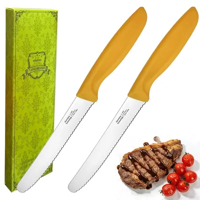 Produktbild von Universalmesser Wellenschliff 2-teilig Orange spülmaschinenfest