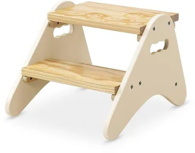 Produktbild von Famanu Hocker mit zwei Tritten - Stabil und leicht zu bewegen