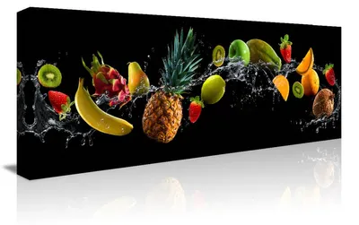 Produktbild von 5745 Früchte Splash Leinwandbild 120x40 cm