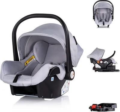 Produktbild von Chipolino Set Babyschale Isofix-Basisstation Aura i-Size (40 - 85cm) verstellbar grau gemustert