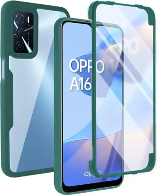 Immagine prodotto di Custodia OPPO A16, protezione completa a 360° con protezione del display integrata per OPPO A16/A16S/A54S/A54 4G/A55 verde