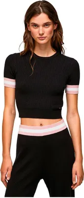 Produktbild von Pepe Jeans Tiffani Kurzarm-high-neck-t-shirt Schwarz S Frau Schwarz S