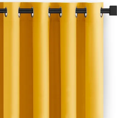 Produktbild von Gardine Ösen Vorhang Ösenvorhang Verdunkelnd Einfarbig 140x270 cm Senf Gelb Carli