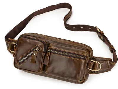 Image de Solidchoice - Sac banane en cuir véritable, idéal pour les activités et les voyages