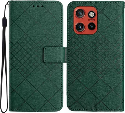 Produktbild von Motorola Edge 60 Neo Hülle - Coverup Rhombus Klapphülle - Grün