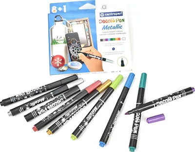 Produktbild von Centro Decor Pen Deko Marker " Metallic 8 + 1 " 1,2 mm 9er