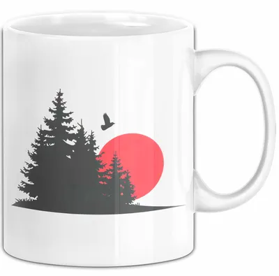 Produktbild von Natur Camping Tasse Geschenk Lustige Geschenkidee Spruch (Weiß)